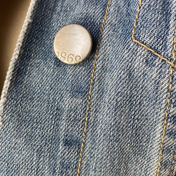 GAP Distressed Denim Jacket, Size XS - Picture 11 of 17
